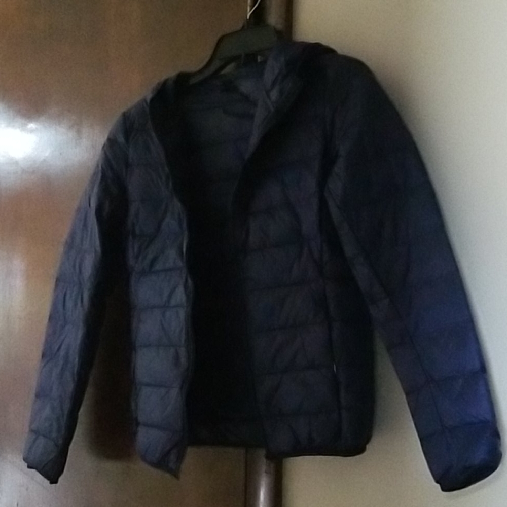 Juniors Navy packable jacket
